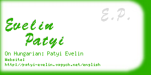 evelin patyi business card